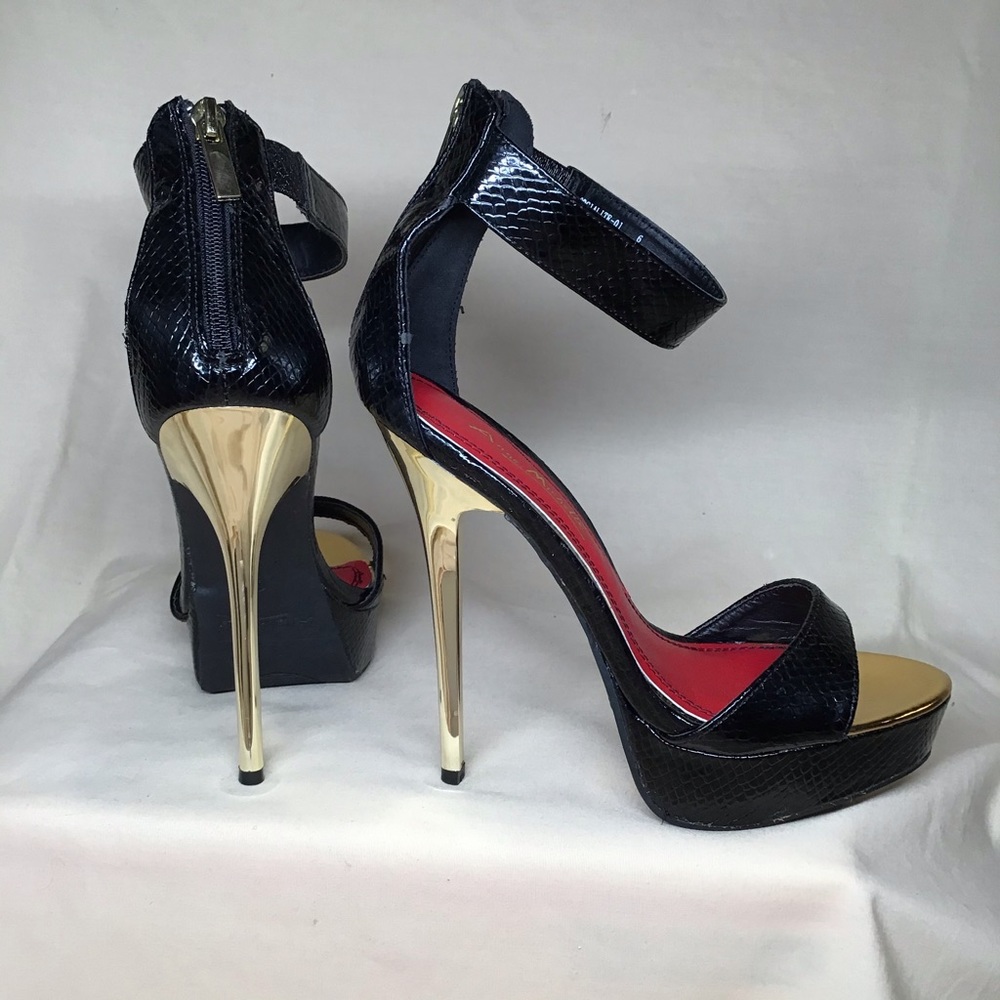 Anne Michelle, Socialite, black heels, size 6 - Picture 3 of 7